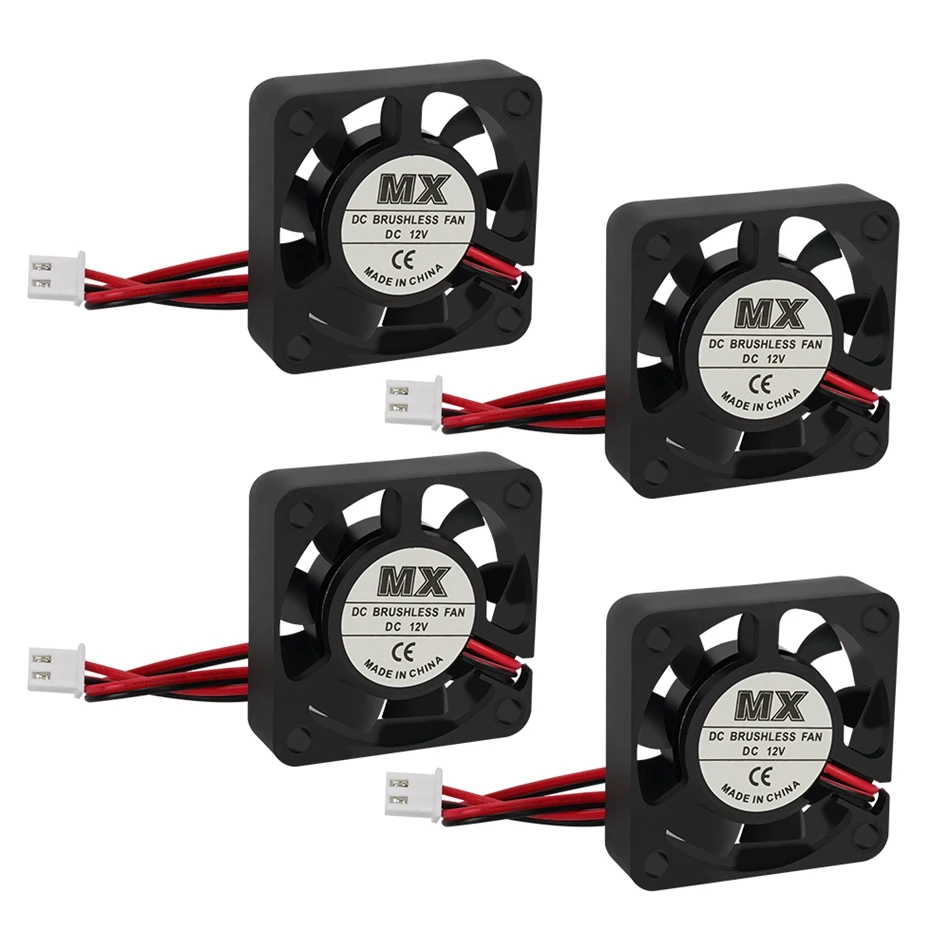 4pcs 4010 24V&12V Cooling Fan For 3D Printer , DC 2Pin 40X40X10mm Hydraulic Bearing Brushless 3D Printer Cooling Fan