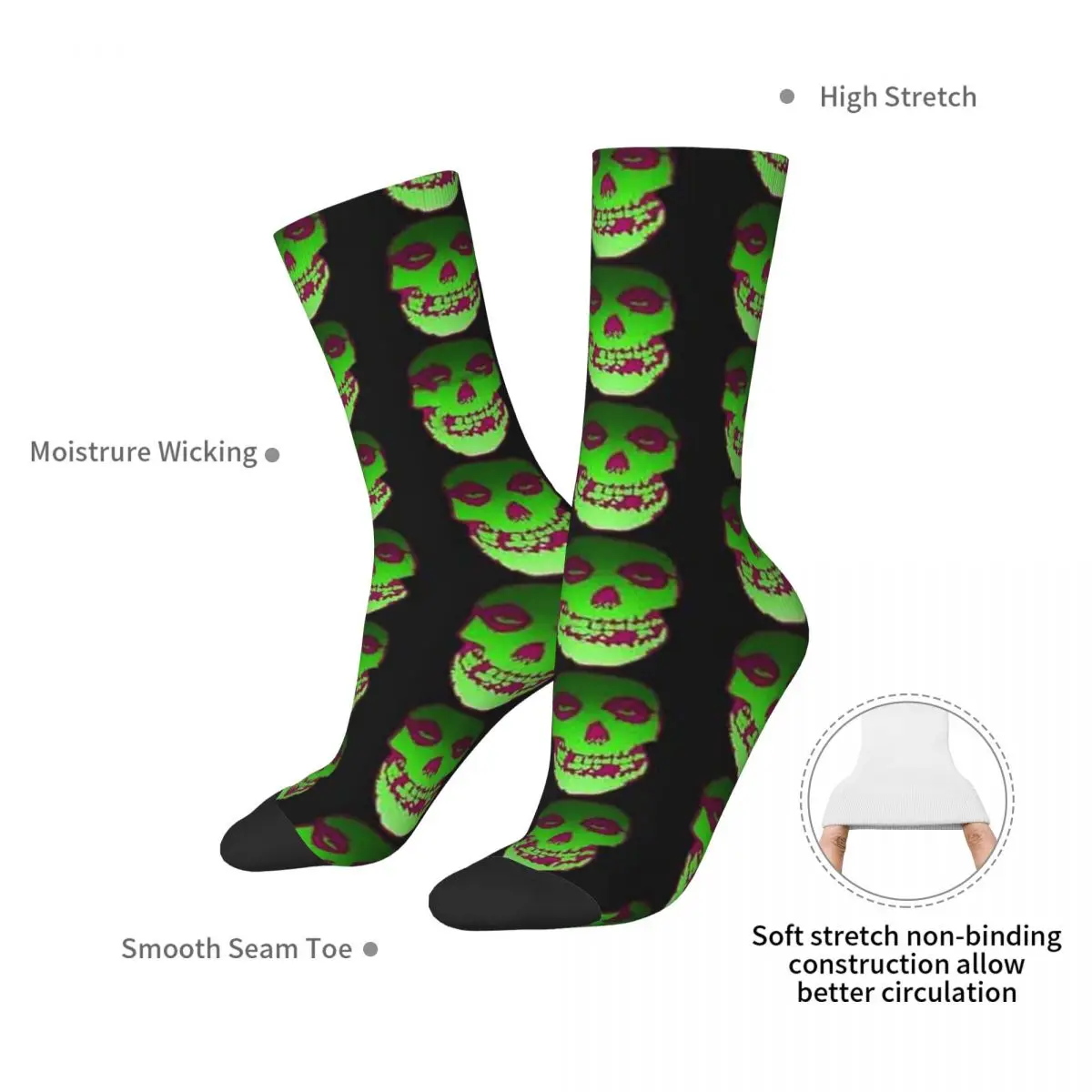 Glowing Misfit Socks Harajuku Sweat Absorbing Stockings All Season Long Socks Accessories for Man's Woman's Gifts