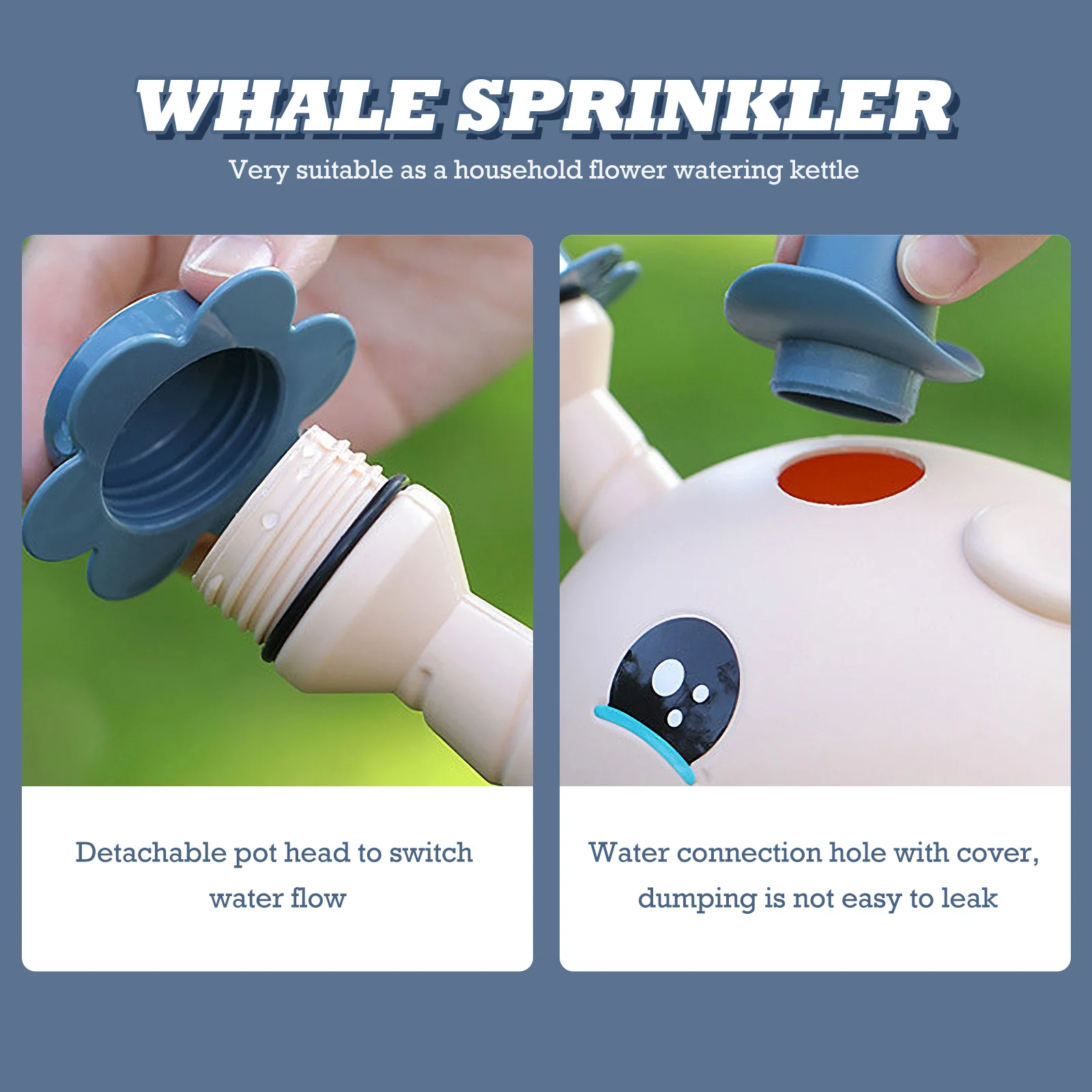 

Whale Shape Watering Pot Durable Garden Tool For Indoor Outdoor Plants Comfort Grip Gardening Kettle Succulent Flower