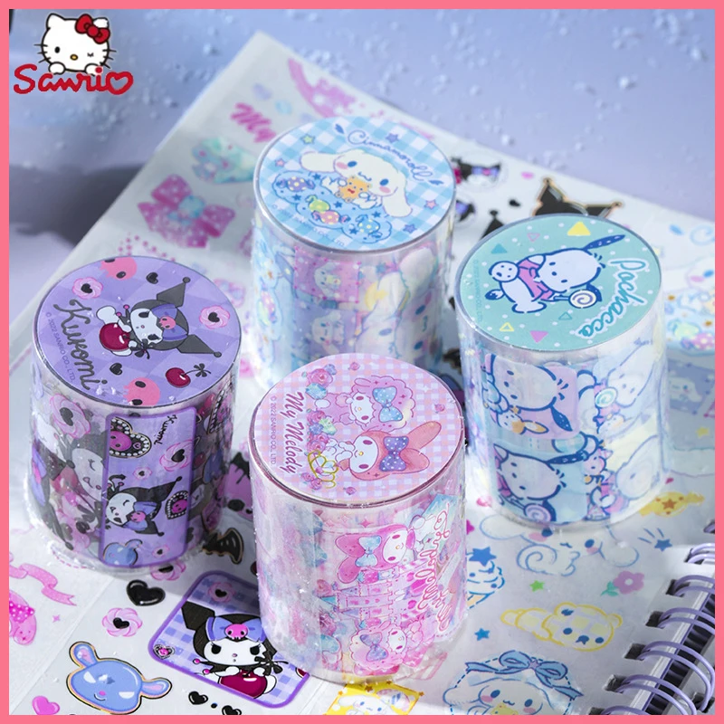 Sanrio Genuine License Good Time Series Creative Cute Cartoon Pet Tape Student Stationery Tent Waterproof Sticker Decoration