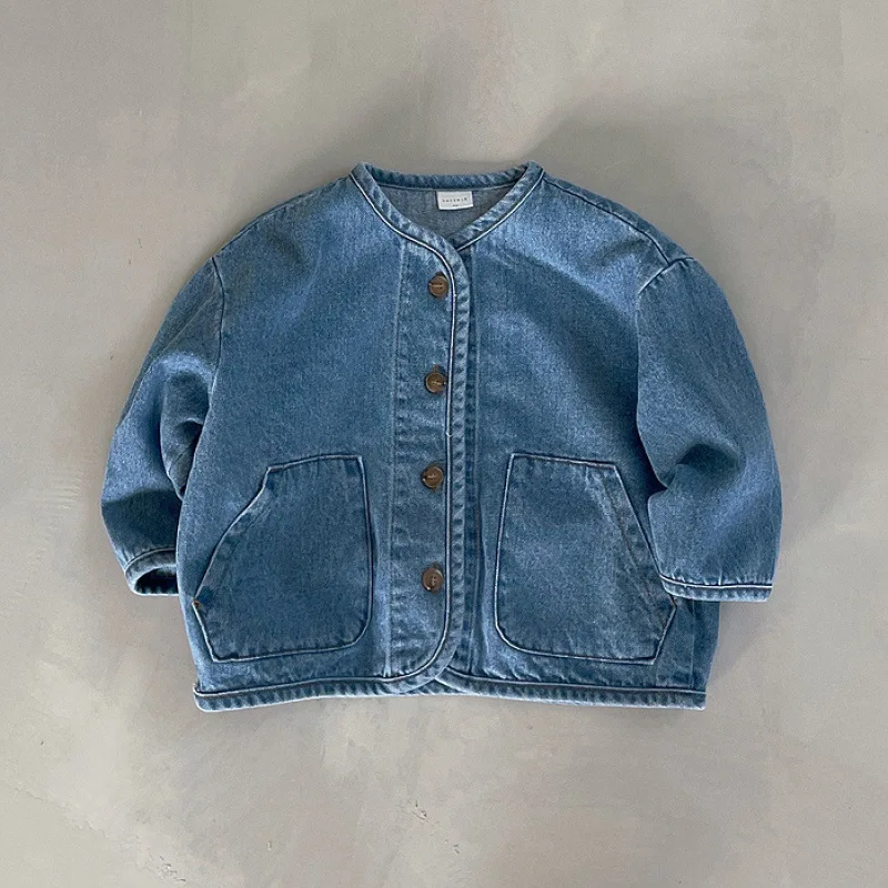 

Korean Baby Boy Girl Cotton Denim Jacket Infant Toddler Child Jean Coat Kid Outwear Spring Autumn Kids Clothes