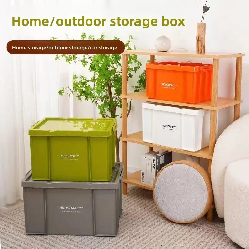 Large Thick Plastic Right Angle Dustproof Organizer Outdoor Camping Storage Box Storage Box Camping Car Trunk Storage Box