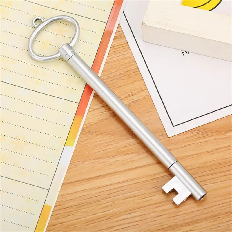 Creative Key Neutral Pen Lovely Cartoon Key Learning Office Retro Water-based Pen Stationery Vintage Handle School Stationery