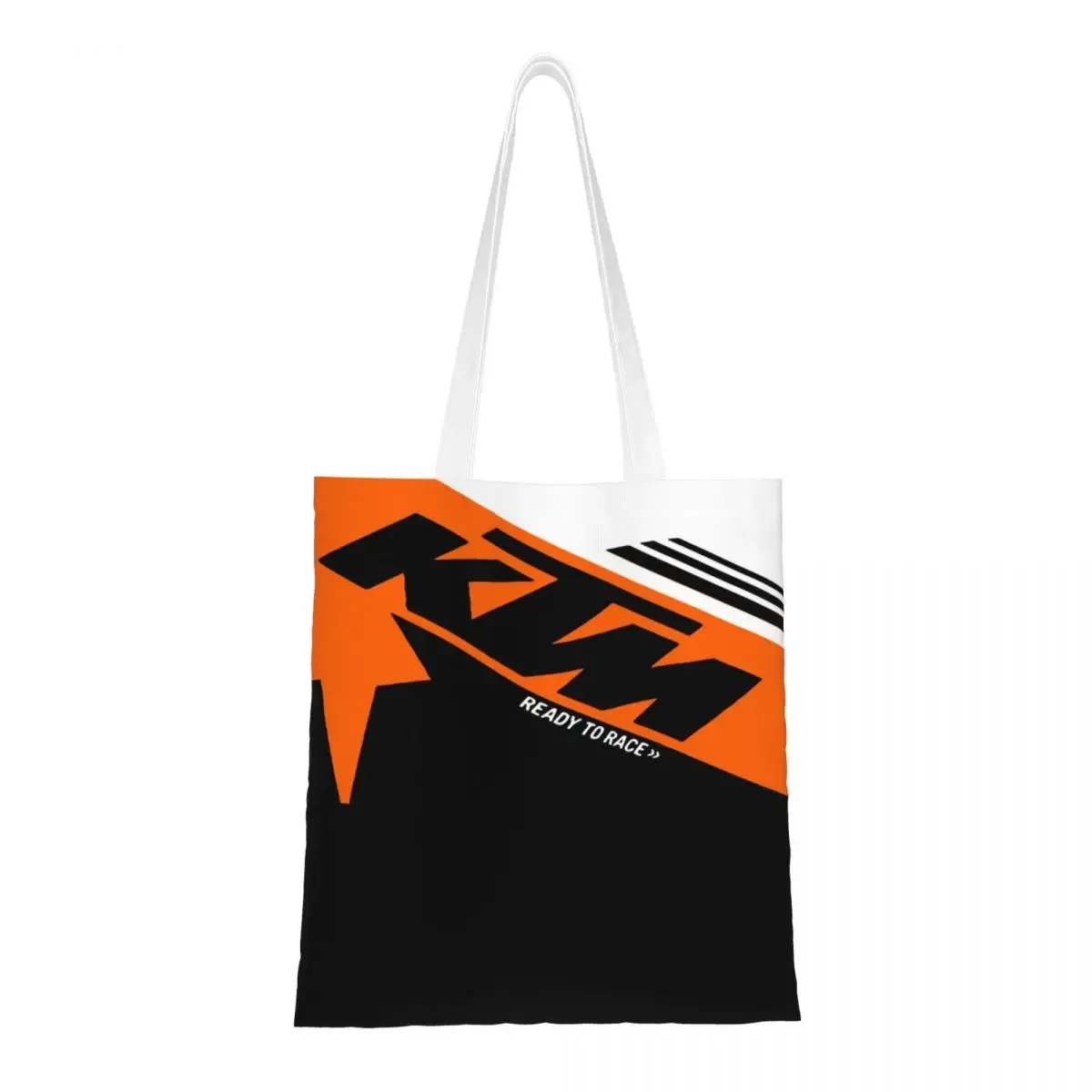 

Unisex Ready To Race Tote Bags Canvas Racing Car Grocery Bag for Shopper Handbags