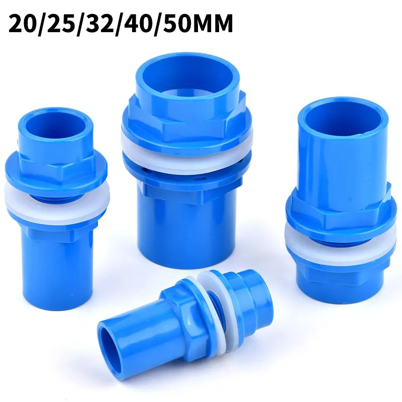 

20/25/32/40/50 мм синий ПВХ аквариум дренажная труба соединитель садовый ирригационная трубка подачи воды перелив дренажные фитинги