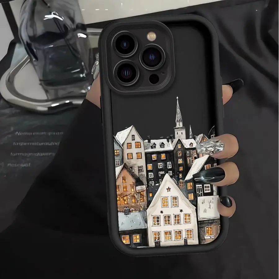 حافظة هاتف لهاتف آيفون 15 بلس 16e 17 Air 11 12 14 13 16 17 Pro Max Soft Shell Christmas Santa Claus #3