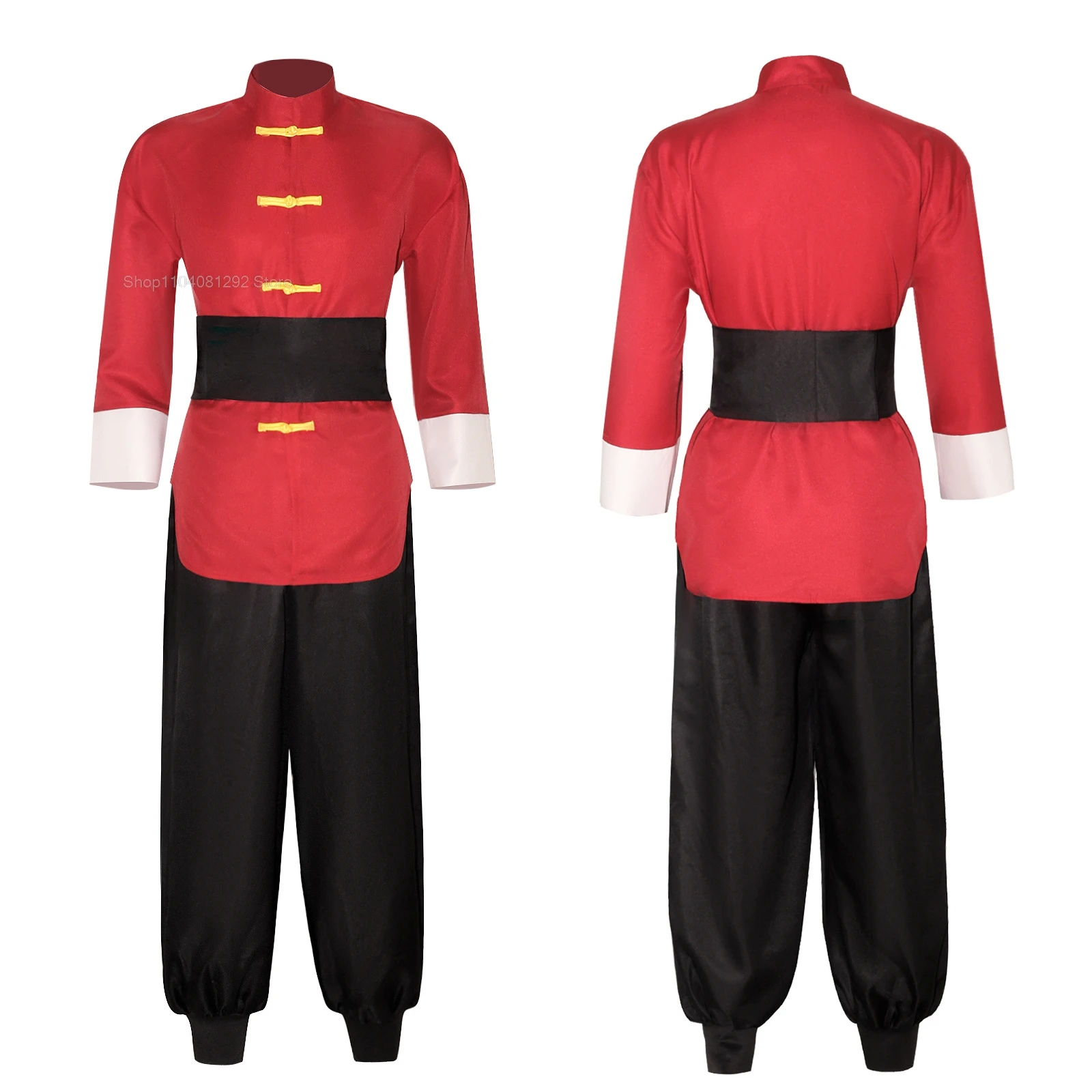 Anime Ranma 1/2 Tendou Akane Cosplay Costume Chinese Style Red Uniform Halloween Carnival Party Suit Men Women Role Play Outfits