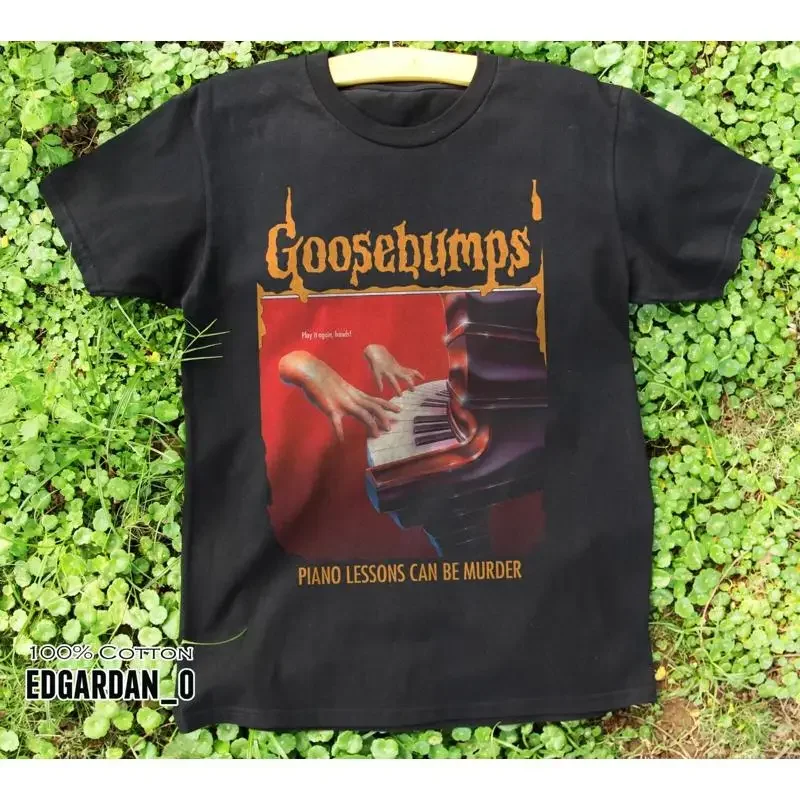 Goosebumps Piano Lessons Can Be Murder Halloween Black T Shirt S 5Xl