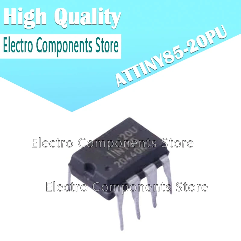 5PCS ATTINY85-20PU DIP-8 ATTINY85 DIP8 85-20PU ATTINY85-20 IC Chip 8-bit