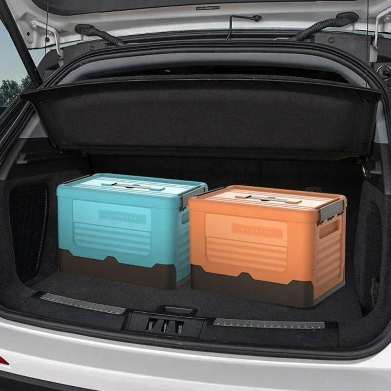 Foldable storage box for books, clothes, storage and arrangement Plastic household storage box Car folding space saving function