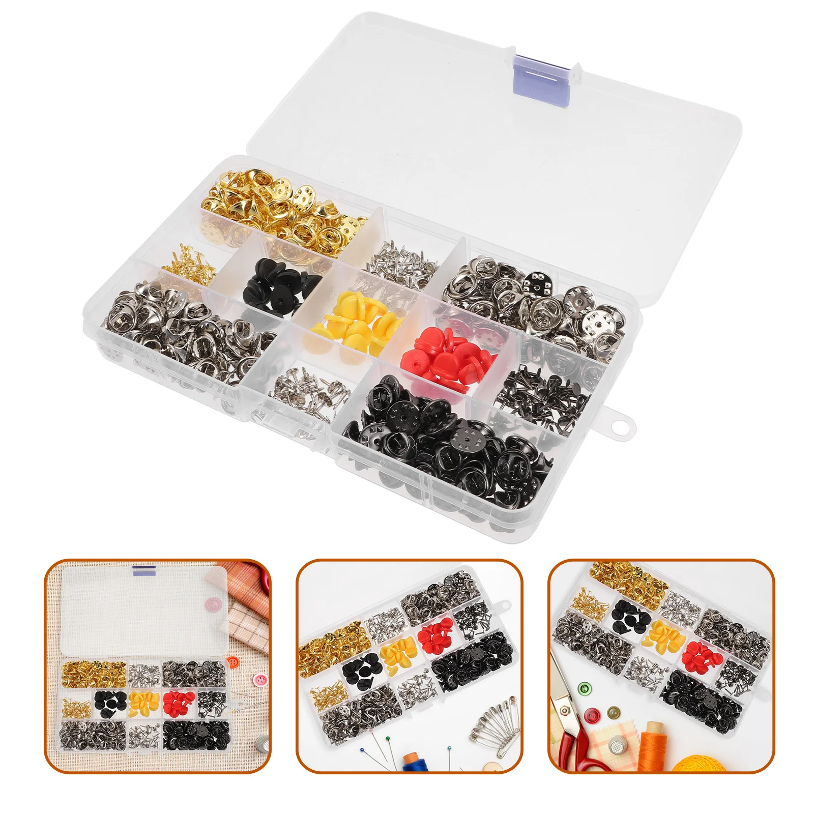 

430Pcs Metal Pin Backs Brooch Clutches Durable Wear-Resistant Replaceable Tie Tacks Lapel Pin Badge Backings Multi-Function