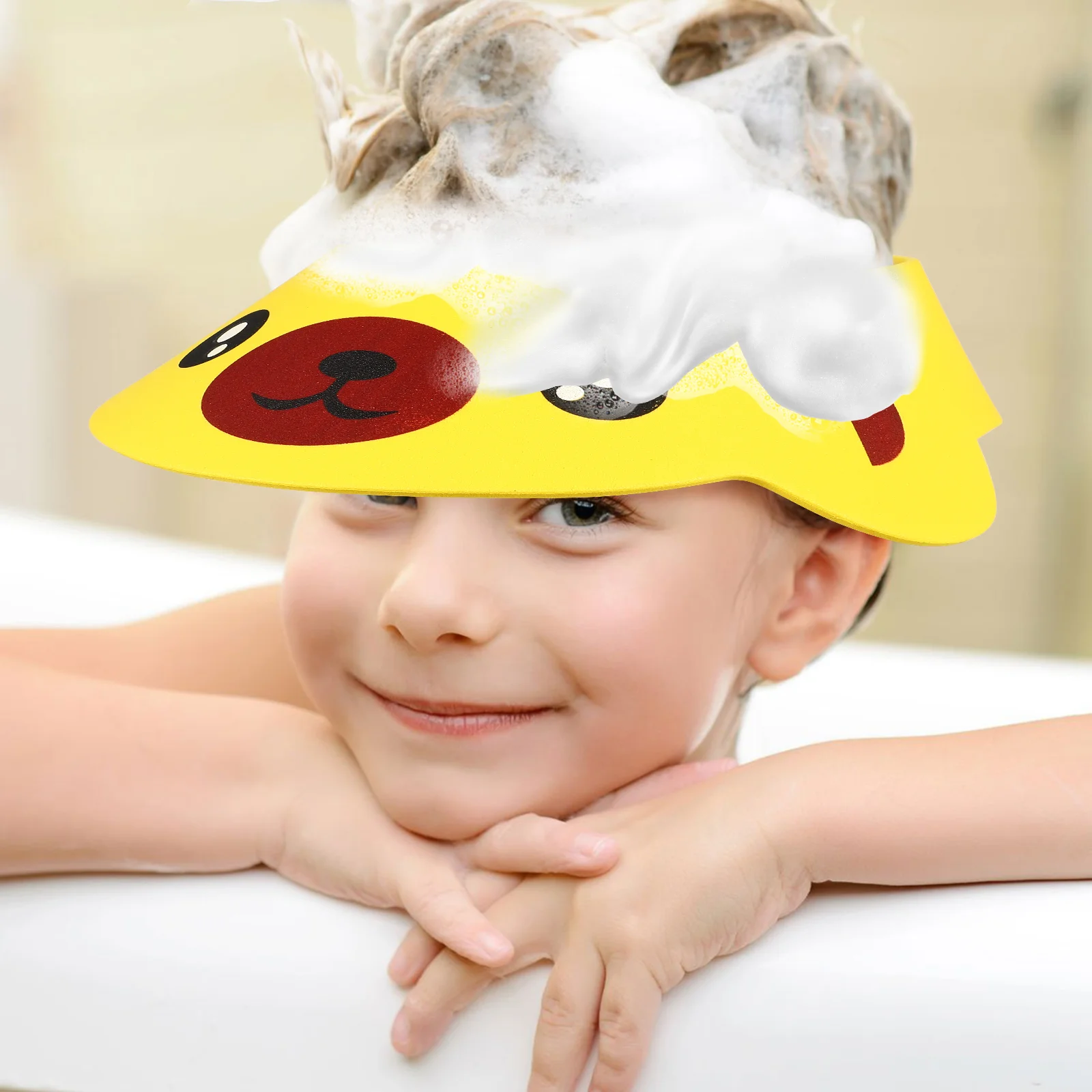 Cappello Cuffia per shampoo per bambini Lozione per il corpo Cuffia da bagno regolabile Doccia Bambini Lavatrice per neonati per bambini