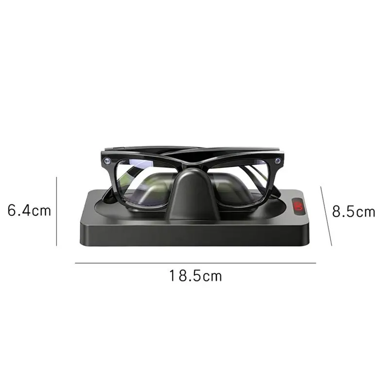 B76B Charging Stand Dock for Smart AI Glasses, Anti-Slip ABS Charging Base with Indicator Light, Type-C Portable Glasses