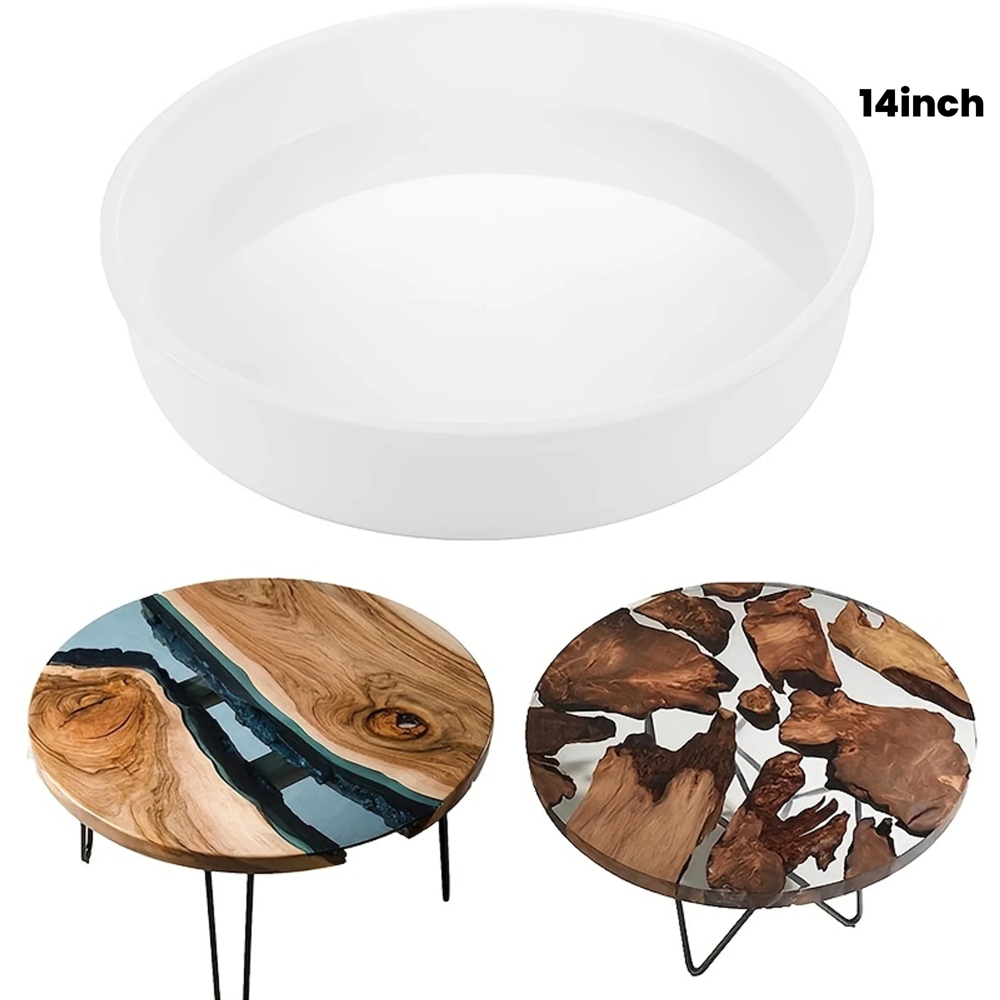 Big Oversized Resin Molds, 14.0inch Large Silicone Mold for Charcuterie Boards, Large Round Epoxy Table Mold Suitable for River Tables, Charcuterie Boards, Cutting Boards, And Home Art Decoration