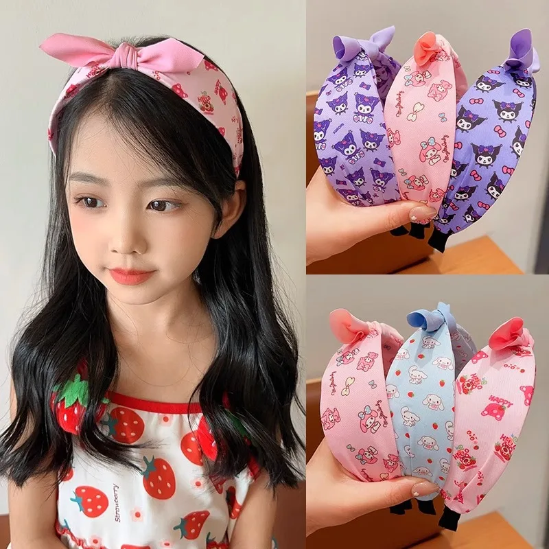 Sanrio Meisje Hoofdband Anime Kawaii Koreaanse Versie Zoete Boog Haar Mijn Melodie Cinnamoroll Hoofdband Decoratie Geschenk