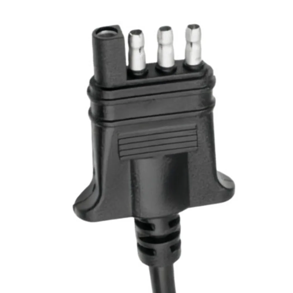 12 Inch 4 Pin Flat Trailer Extension Cable Featuring 18 AWG Pure Copper Wire and Sealed Dust Cover on Female End