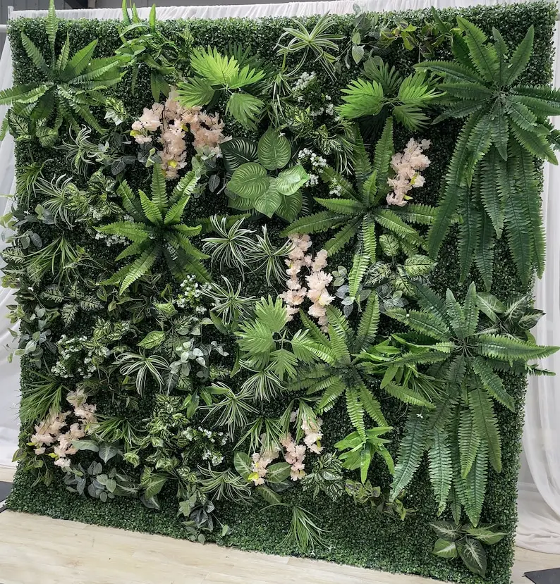 Greenery Plant 5D Artifical Flower Wall Cloth Fabric Wedding Party Photo Backdrop Top Quality Quick Assemble Wedding Event Decor