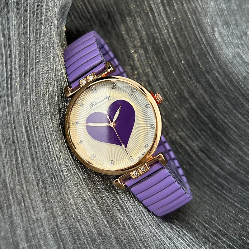 Новые кварцевые часы с цветной резинкой Love Lazy Watch, женские часы с бриллиантами, стереоскопические часы, שעון Gandוןtua á