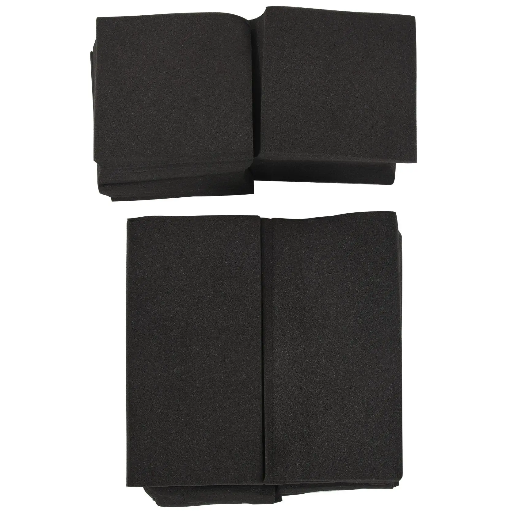 16Pcs/Set Acoustic Foam 12Pc Bass Trap Wall Foam + 4Pc Square Sound Insulation Foam Flame Retardant High Density