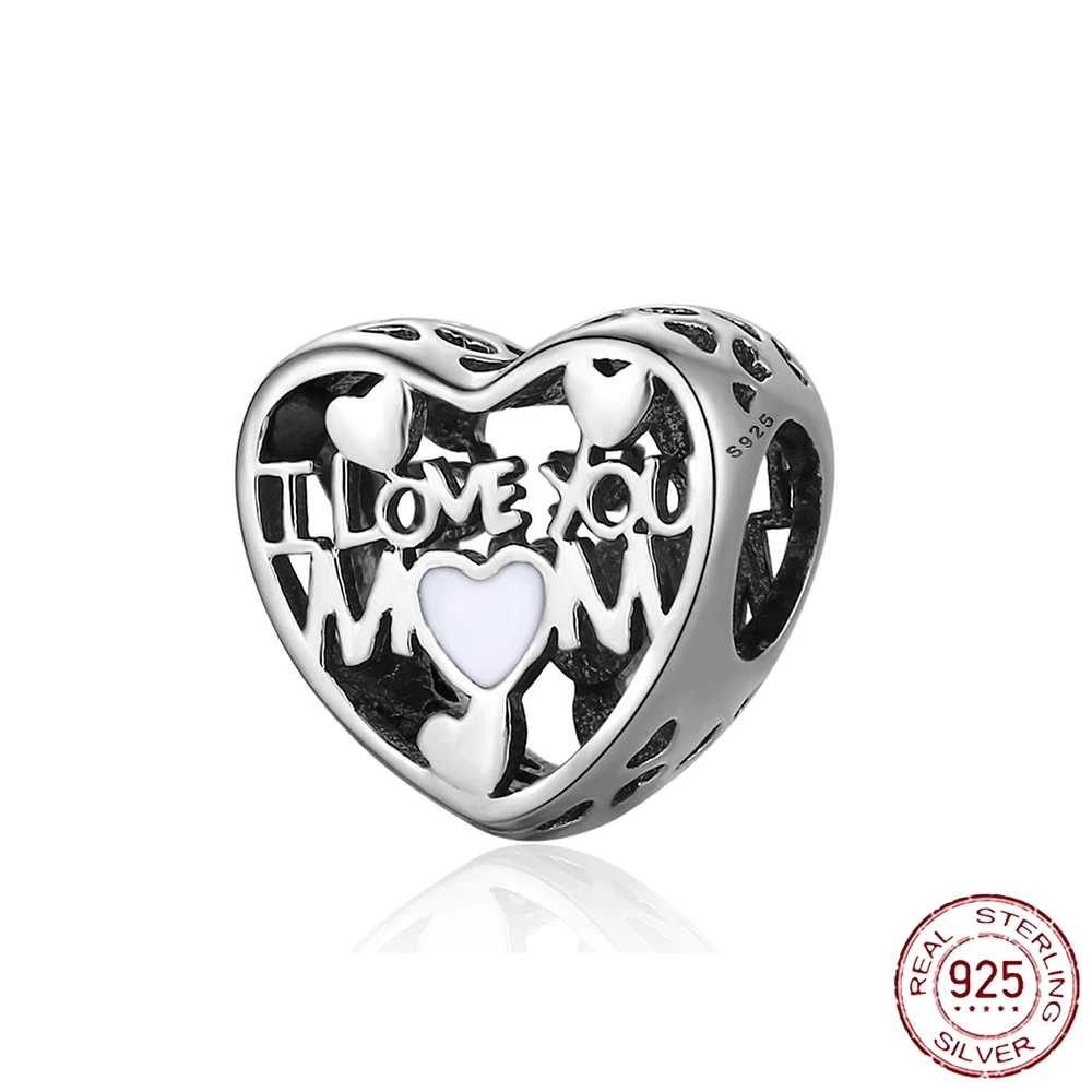 925 فضة القلب التعميم الحيوان الخرز الأصلي باندورا Charm سوار للنساء DIY بها بنفسك موضة الفضة 925 صنع المجوهرات