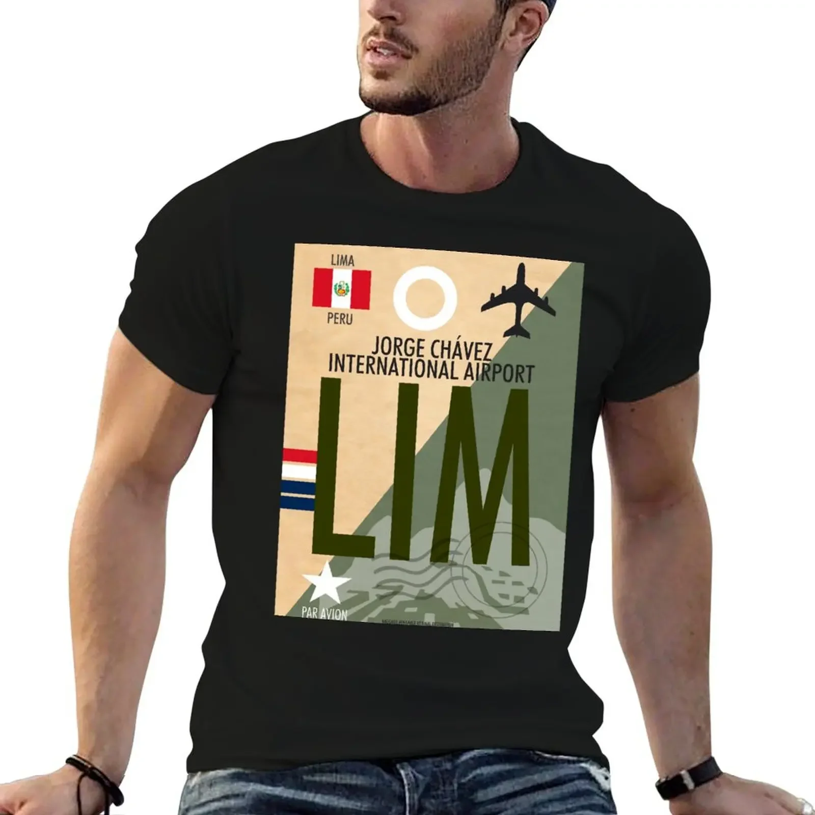 

Jorge Chavez International Airport LIM Luggage Tag Baggage Tag Airport Code LIMA PERU SOUTH AMERICA T-Shirt