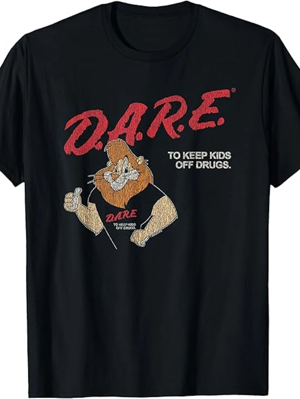 Dare Retro D.A.R.E. T-shirt, 90s retro design, unisex cotton loose-fitting casual summer street style shirt vintage t shirt