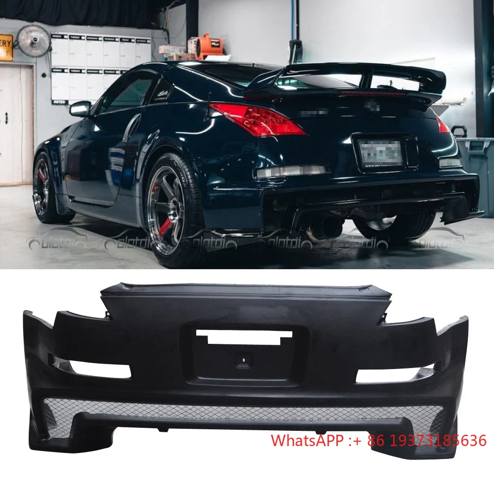 RS Type Fiberglass Car Body Kits for Nissan 350Z Fair Lady Skyline G35 Z33 Rear Bumper 2003+