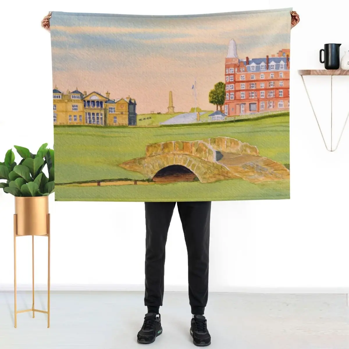 The greatest golf course in Scotland. Throw Blanket Thin Kid'S Softest Bed Vintage Blankets