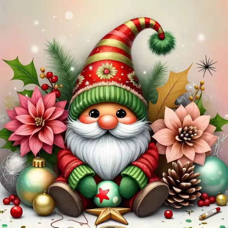 

GATYZTORY Full Square Diamond Painting Santa Claus 5D DIY Diamond Embroidery Christmas Craft Kit Home Decor Gift