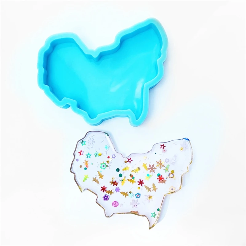 Tea Tray Coaster Mold Africa Map Mat Silicone Epoxy Resin Coaster Mold Used to Make Artificial Agate Pieces Coasters Dropship