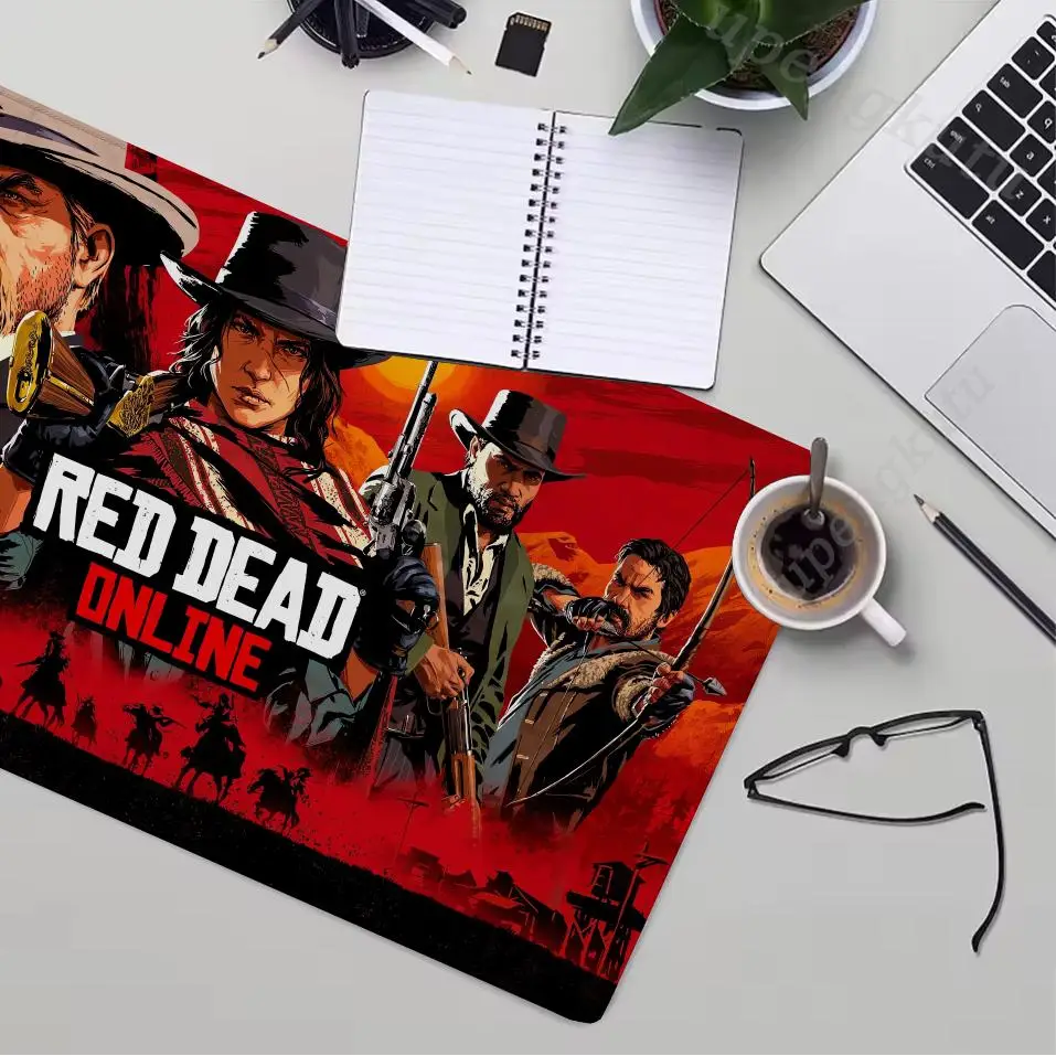 Red Dead Redemption Mouse Pad Desk Pad Mouse Mat Game XXL 900x400 Mouse pad Anti-Slip Rubber Base Extended Keyboard Pad