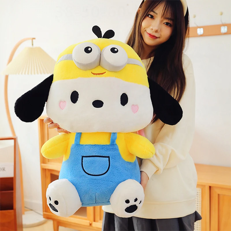 

Кавайная плюшевая игрушка, милая мягкая кукла Pochacco, высокое качество, креативная мягкая детская игрушка перед сном, идеальный детский день рождения, Рождество