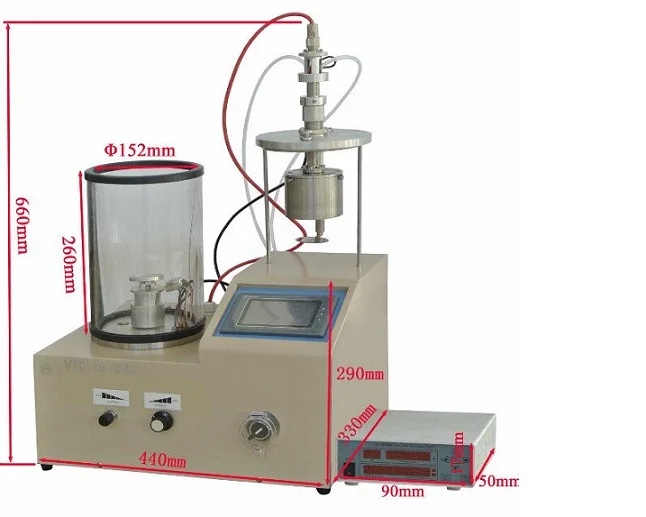 Lab DC Magnetron Sputtering Coater Machine with Rotary Stage and Water Chiller