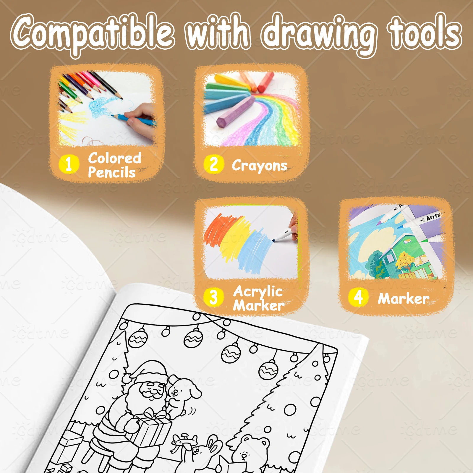 كتاب تلوين مريح لعيد الميلاد: مثالي لمتعة عقلي! الوالدين المثالي - الترابط / لون غامر. لعيد الميلاد والعطلات #2