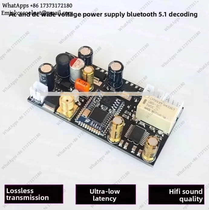 k06 QCC5181 Bluetooth 5.4 Lossless Audio Decoder Board AUX Input LDAC APTX-HD Wide Voltage Support 5102 5125 Module DIY
