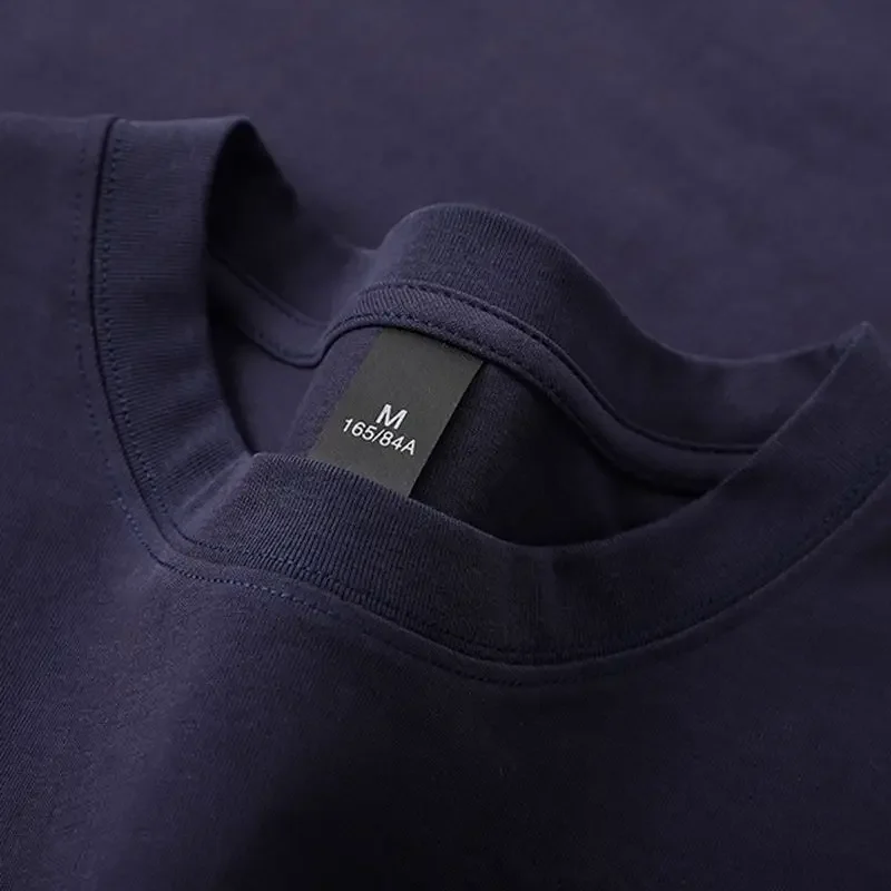 600grams 100% Cotton Men Oversized Heavyweight T Shirt Summer Women Short Sleeve Top Casual Men's Tees image 3