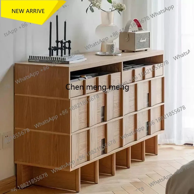 AA182 Long Living Room Cabinets Organizer Door Black Nordic Wooden Storage Cabinets Minimalist Utility Large Armadi Aperti