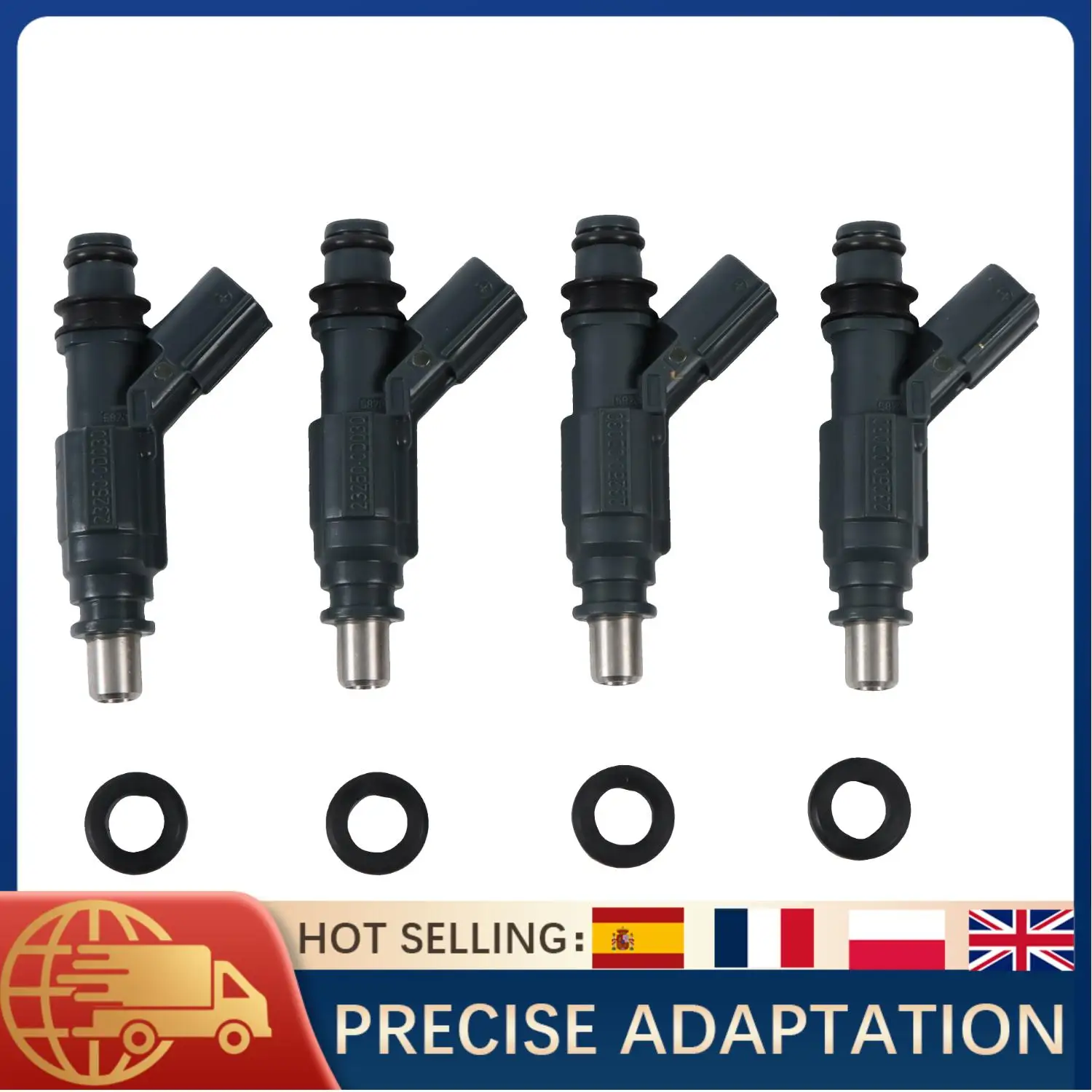

4PCS Fuel Injectors for Toyota Corolla Auris Avensis ZZE12 ZZE150 E141 Direct Fit OE 23250-0D030 23209-0D030