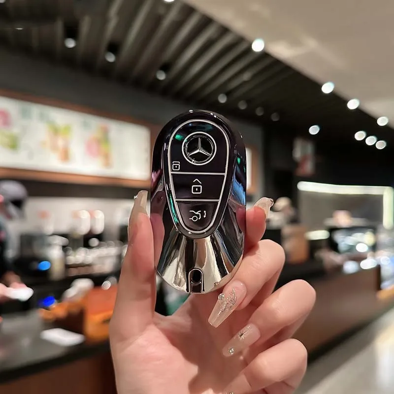 

Car Smart Key Case Full Cover Shell for Mercedes Benz 2022 C S Class W206 W223 S350 C260 C300 S400 S450 S500 Key Shell Protector