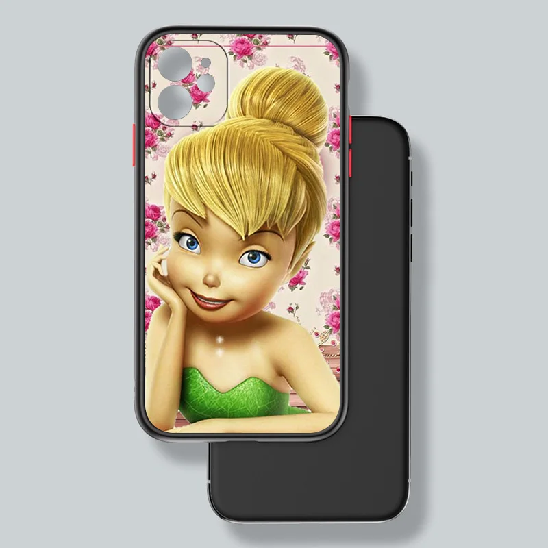 Disney Tinker Bell For Apple iPhone 15 14 13 12 11 XS XR X 8 7 Pro Max Plus Frosted Translucent Phone Case