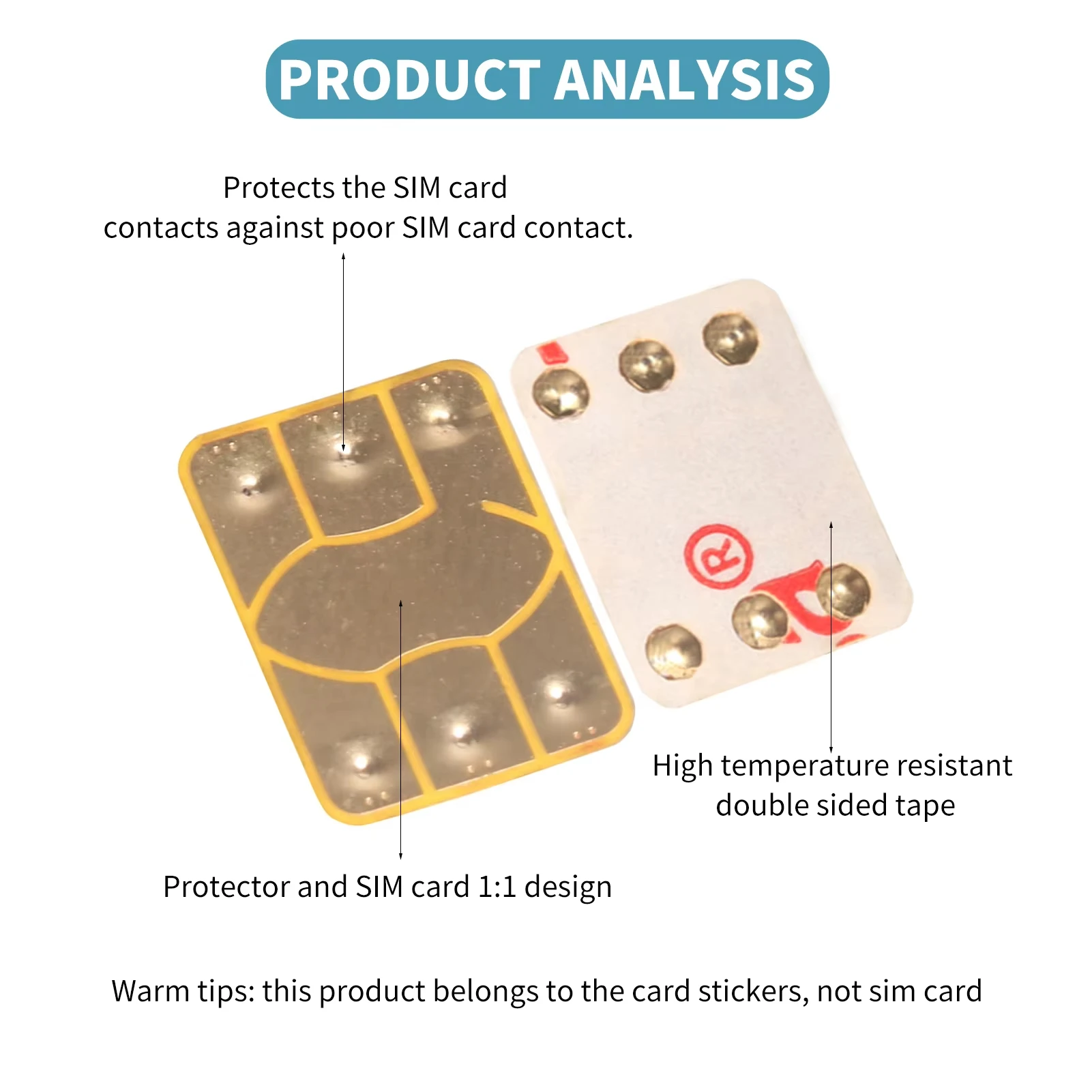 TPC Cell Phone SIM Card Protector Nano Card Sticker Scratch Resistant Durable Slim Adapter Small Card Lossless Adapter