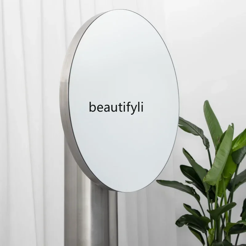 

06Stainless Steel Barber Single-Sided Mirror Hair Salon for Hair Salon Hair Cutting and Perming Mirror