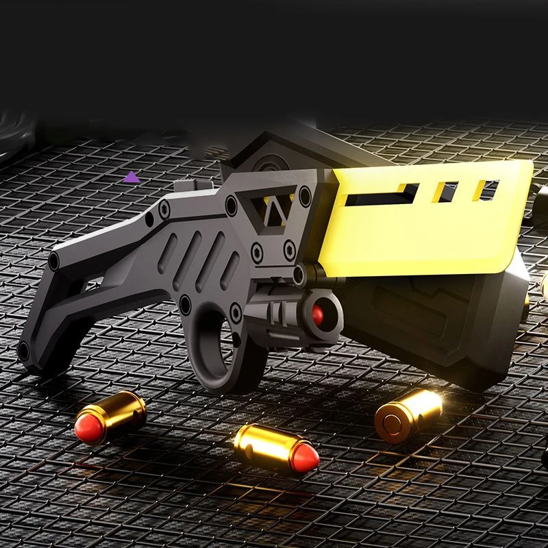 Pisau Bercahaya Plastik EDC Luar Ruangan Dapat Menembakkan Cangkang Mainan Model Pistol Alat Hadiah Kreatif