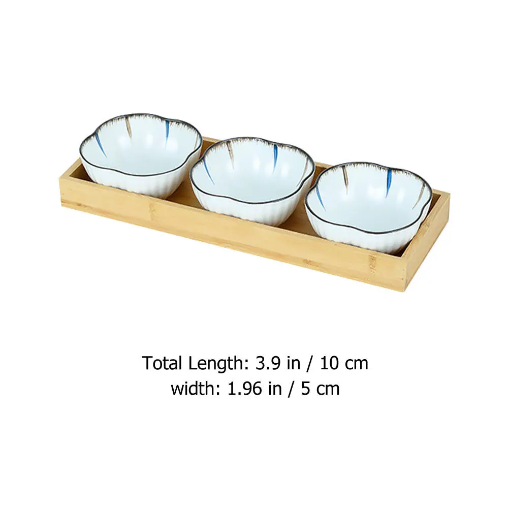 1Set Elegant Snack Small Plate Set Ceramic Seasoning Dish for Individual Dipping Sauces Dressings Desserts Appetizers
