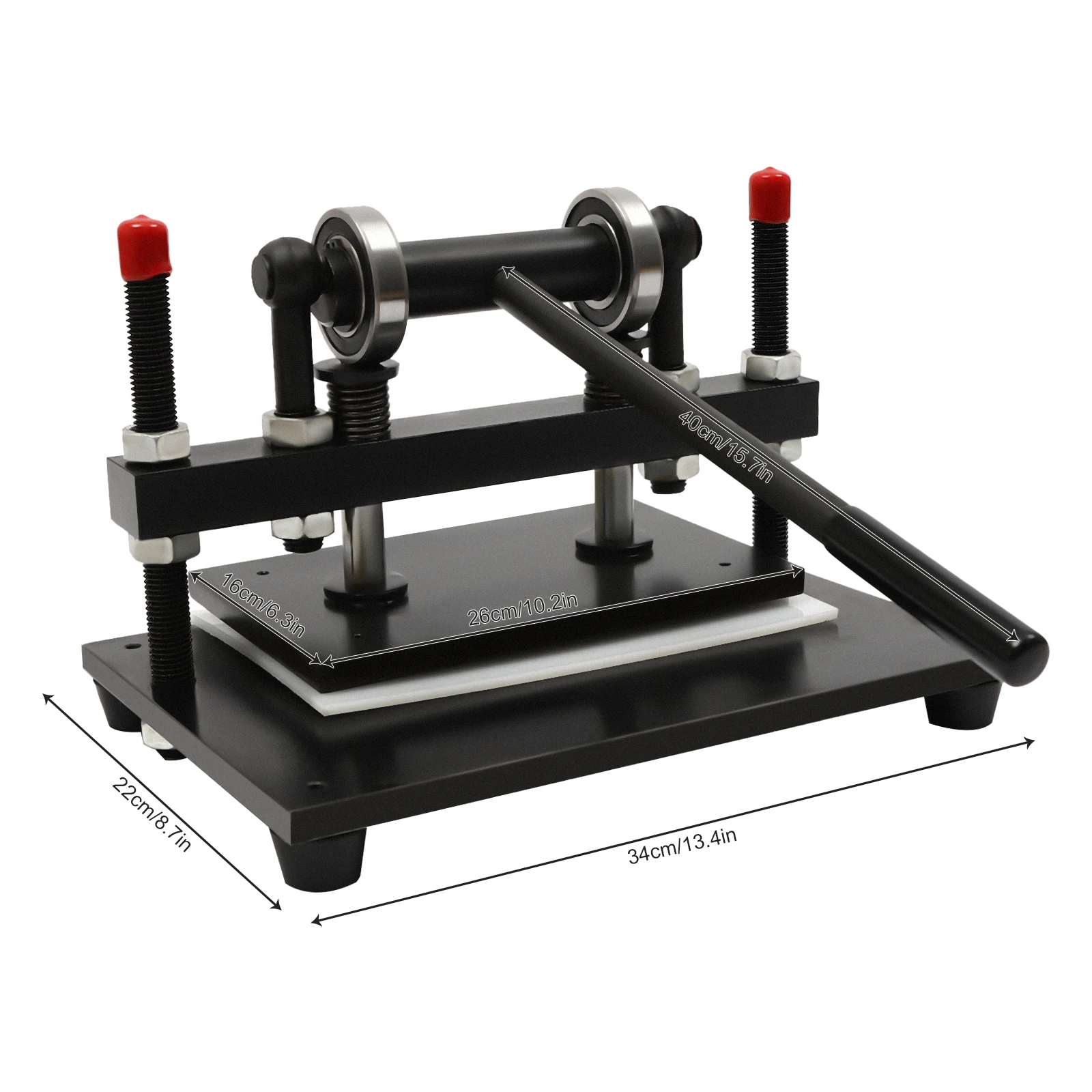 2T Manuelle Lederschneidemaschine, 100 mm Dickenverstellbare Stanzpresse für Papier, Gummi, Stoff, Handarbeiten, DIY-Werkzeuge – Detail 7