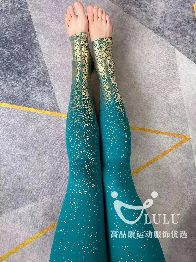 Uncancelable spring shiny glitter glossy leggings female high waist sexy trousers pants Seamless shiny high waist leggings