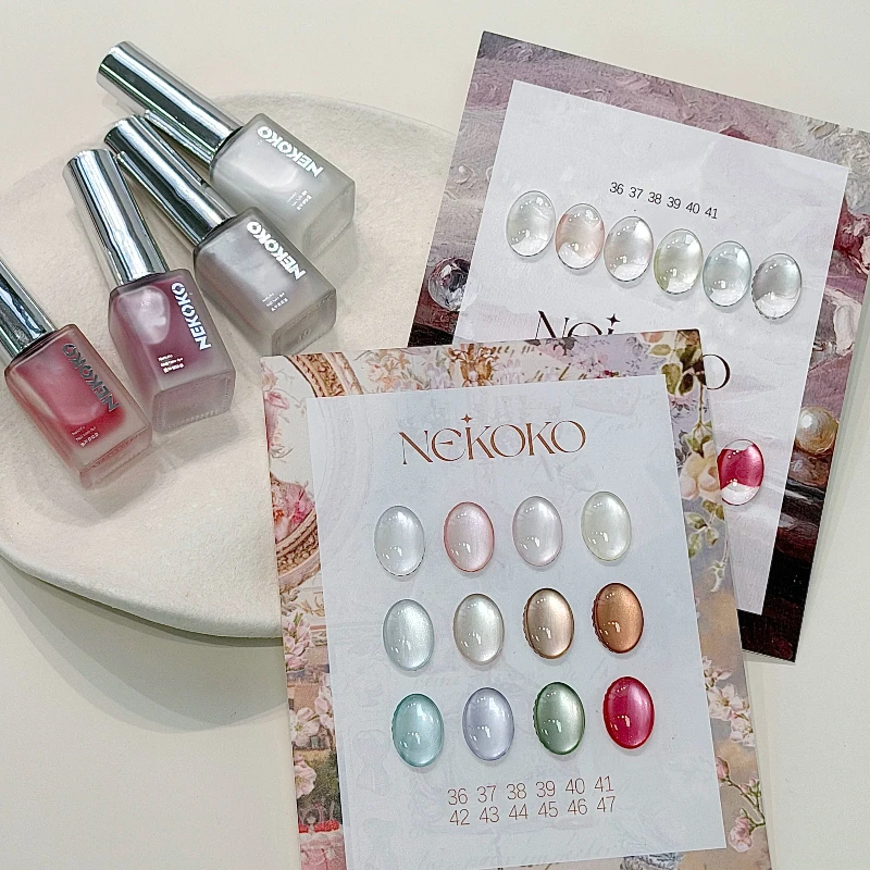 12 Colors 6ml Vintage Pearl Marbling Ink Nail Blooming Liquid Satin Sheen Gradient Soak Off Nail Art Japanese Ins Style Manicure