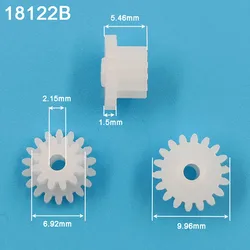 18122B 0.5M Gear 10mm Diameter POM Plastic 18 Teeth + 12 Teeth Double Layer Gears 2.15mm Hole Toy Parts 18+12T