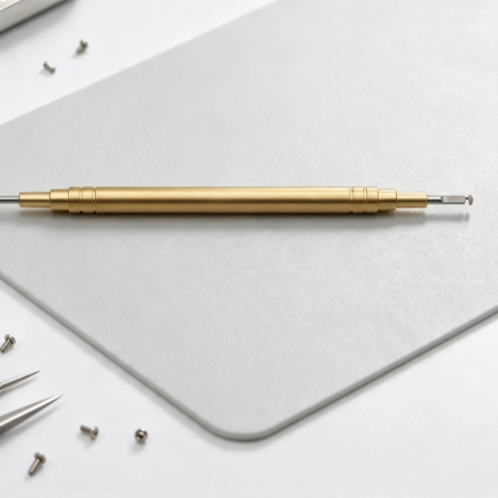 Watch Balance Wheel Repair Tool Brass-Colored Watch Balance Wheel Calibration Tool Metal Rod Sturdy Versatile for Watchmakers