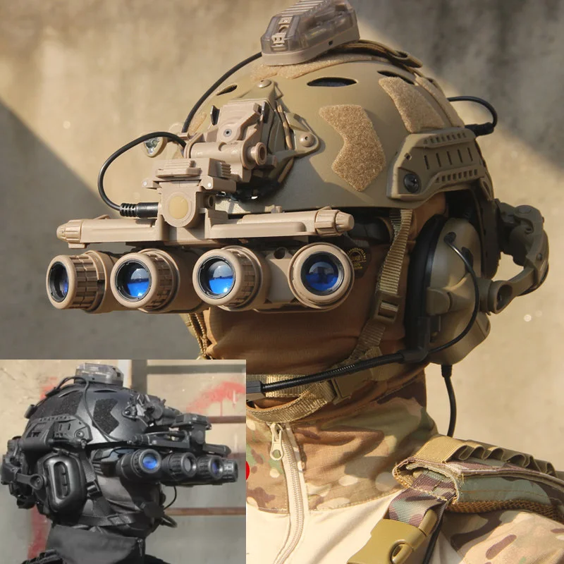 hunting-paintball-fast-sf-high-cut-helmet-nocular-night-vision-device-model-ipsc-shooting-communication-headphone-full-set